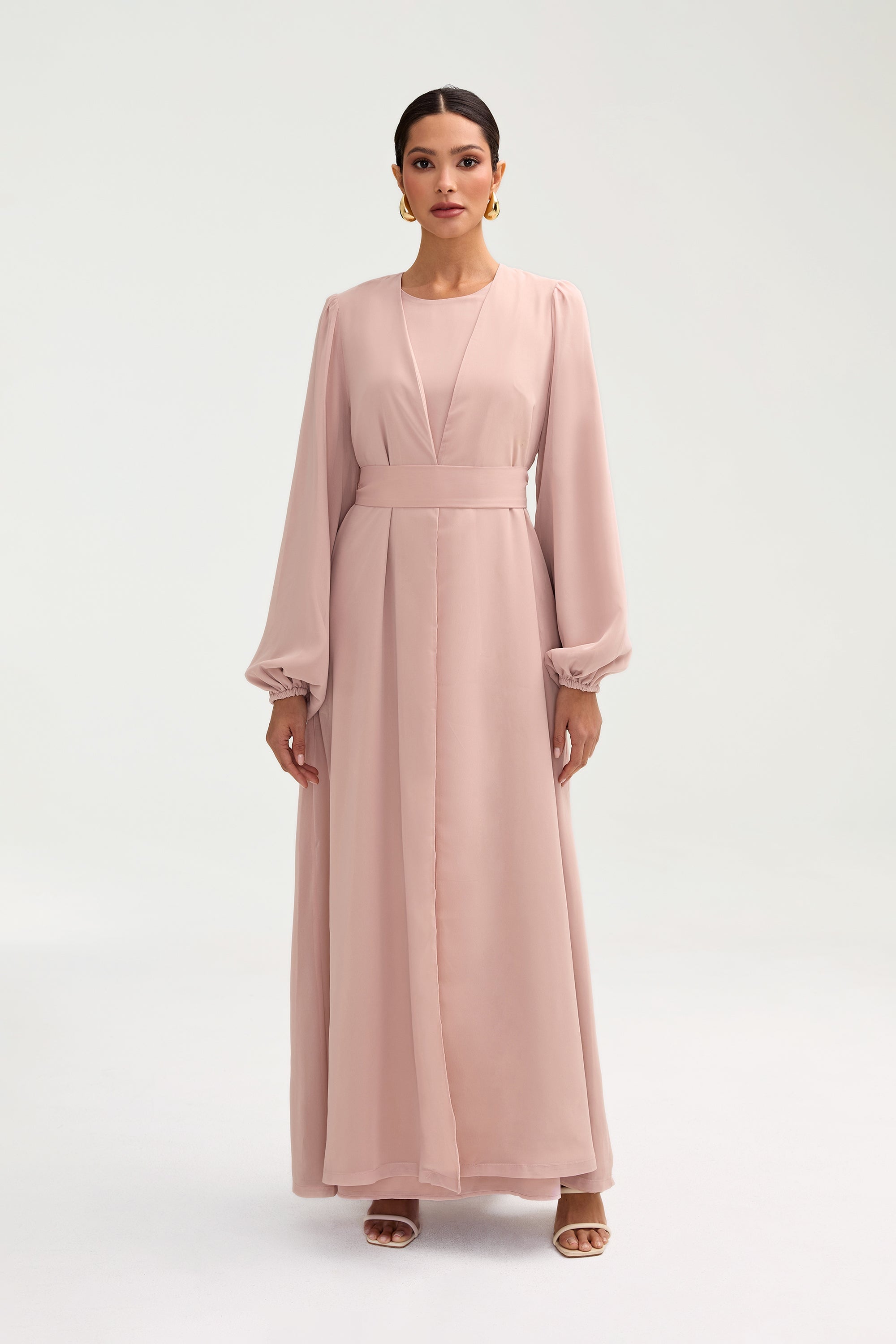 Najma Chiffon Dress - Jasmine Pink